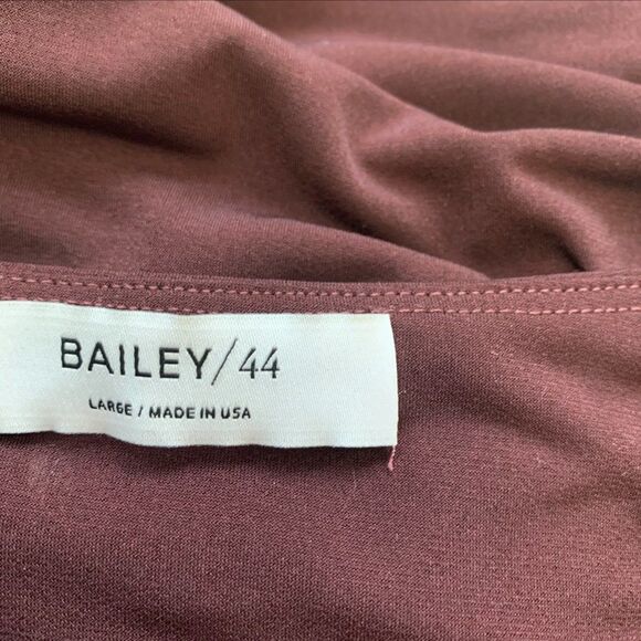 Bailey 44 Women's Clandestine long sleeve Draped wrap twist bodycon mini Dress L - Picture 10 of 17